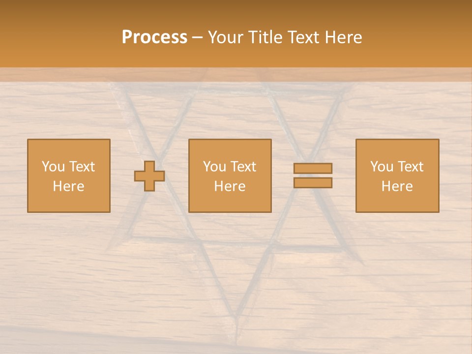 Star Of David, Carved In Wood. PowerPoint Template