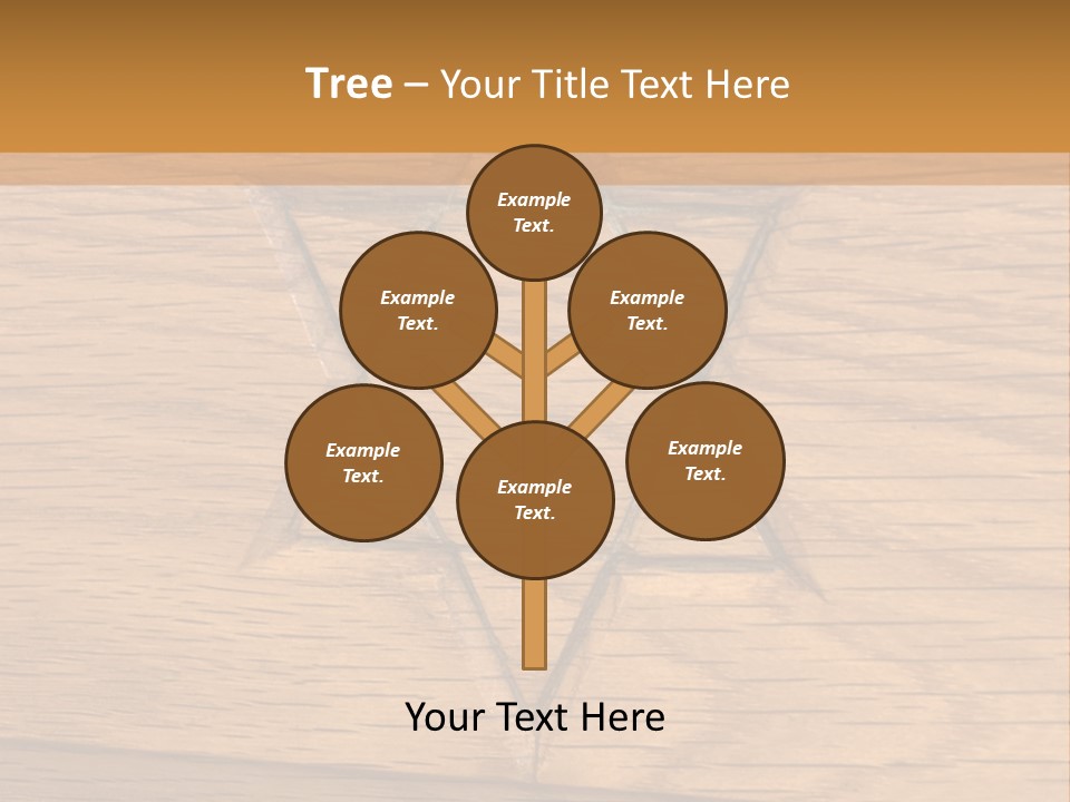 Star Of David, Carved In Wood. PowerPoint Template