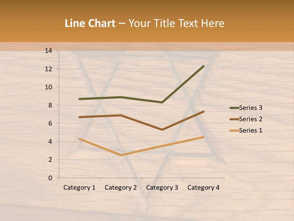 Star Of David, Carved In Wood. PowerPoint Template