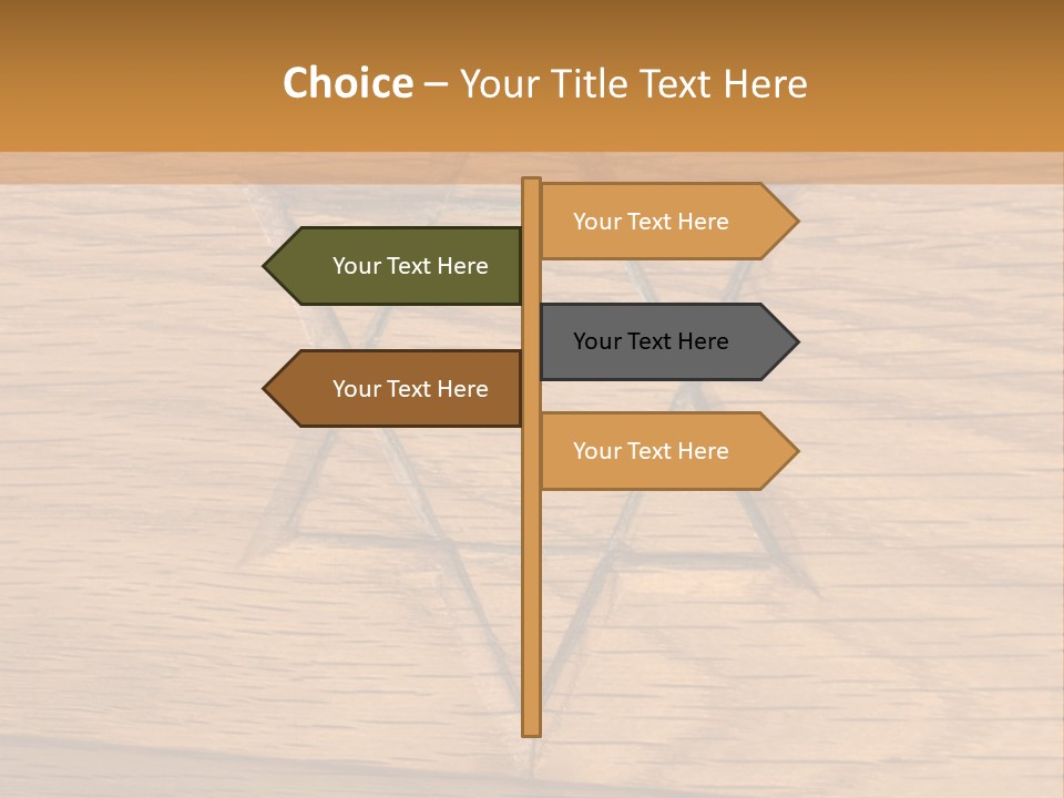 Star Of David, Carved In Wood. PowerPoint Template