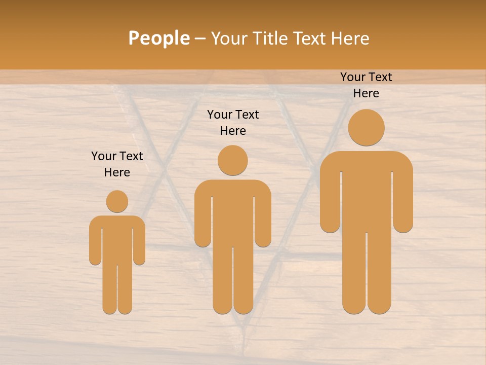 Star Of David, Carved In Wood. PowerPoint Template