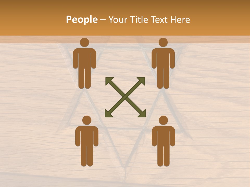 Star Of David, Carved In Wood. PowerPoint Template