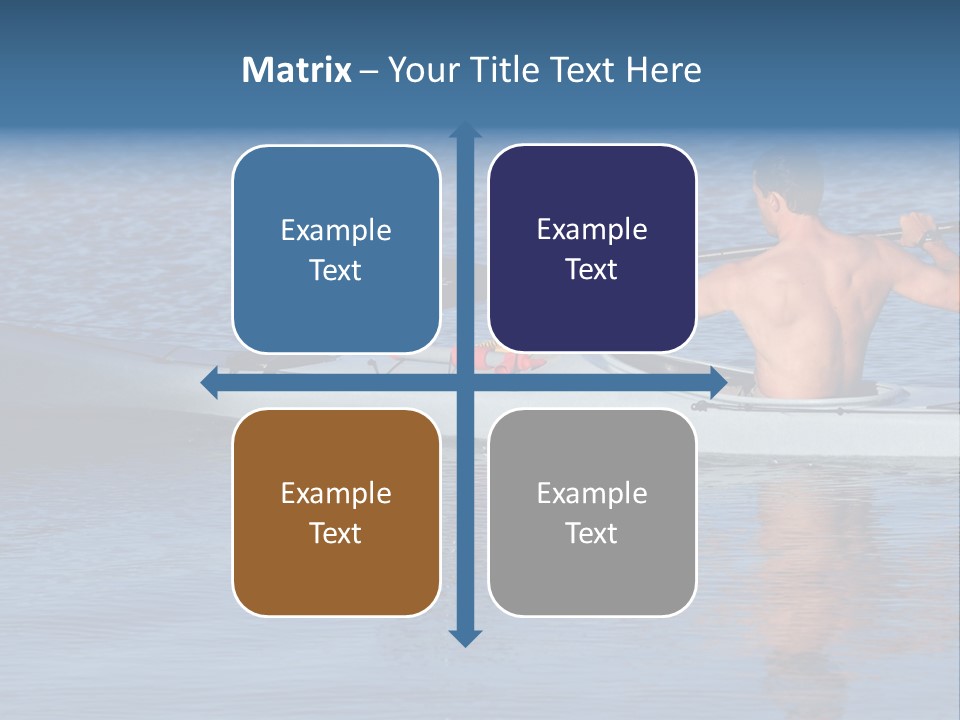 An Athletic Young Male Kayaker With Bare Upper Body Is Paddling Off Into Calm Blue Waters Of Mission Bay, San Diego, California. PowerPoint Template