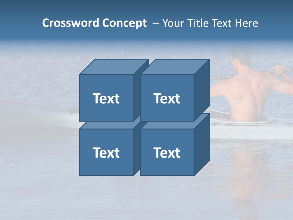 An Athletic Young Male Kayaker With Bare Upper Body Is Paddling Off Into Calm Blue Waters Of Mission Bay, San Diego, California. PowerPoint Template