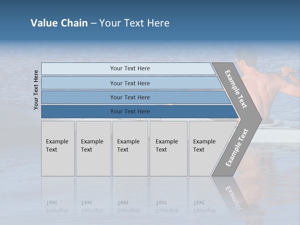 An Athletic Young Male Kayaker With Bare Upper Body Is Paddling Off Into Calm Blue Waters Of Mission Bay, San Diego, California. PowerPoint Template