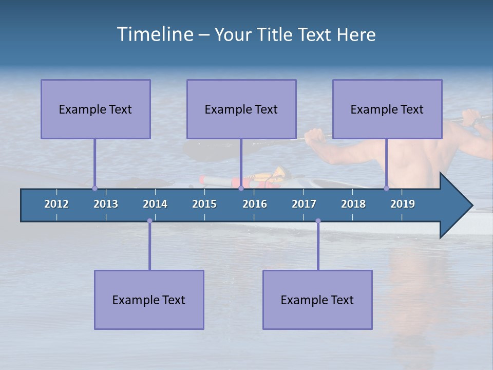 An Athletic Young Male Kayaker With Bare Upper Body Is Paddling Off Into Calm Blue Waters Of Mission Bay, San Diego, California. PowerPoint Template