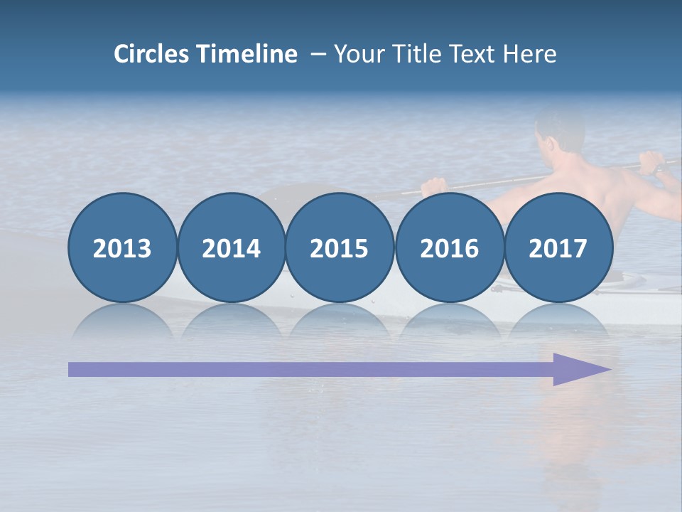 An Athletic Young Male Kayaker With Bare Upper Body Is Paddling Off Into Calm Blue Waters Of Mission Bay, San Diego, California. PowerPoint Template