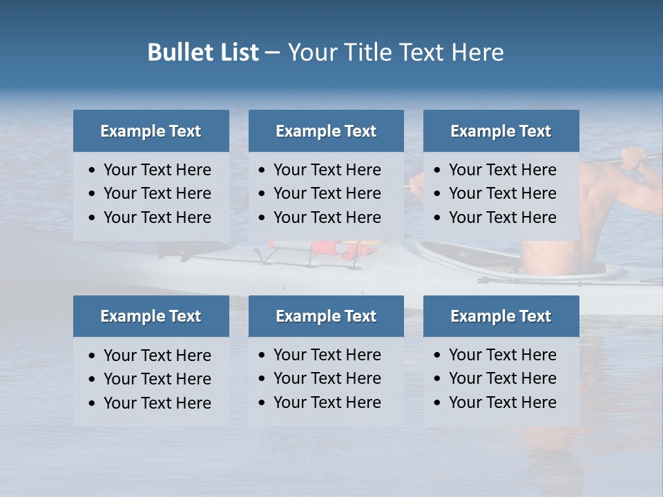 An Athletic Young Male Kayaker With Bare Upper Body Is Paddling Off Into Calm Blue Waters Of Mission Bay, San Diego, California. PowerPoint Template