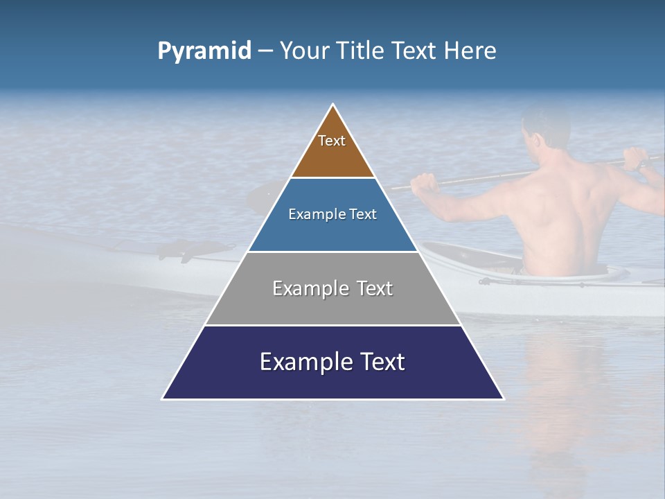 An Athletic Young Male Kayaker With Bare Upper Body Is Paddling Off Into Calm Blue Waters Of Mission Bay, San Diego, California. PowerPoint Template