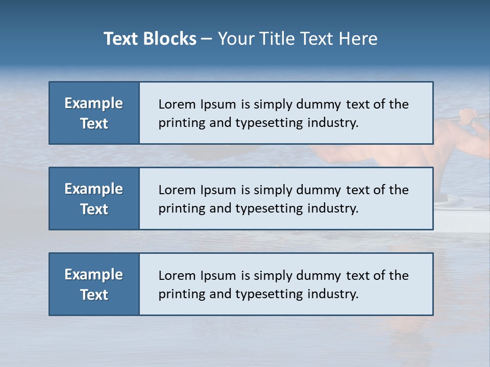 An Athletic Young Male Kayaker With Bare Upper Body Is Paddling Off Into Calm Blue Waters Of Mission Bay, San Diego, California. PowerPoint Template