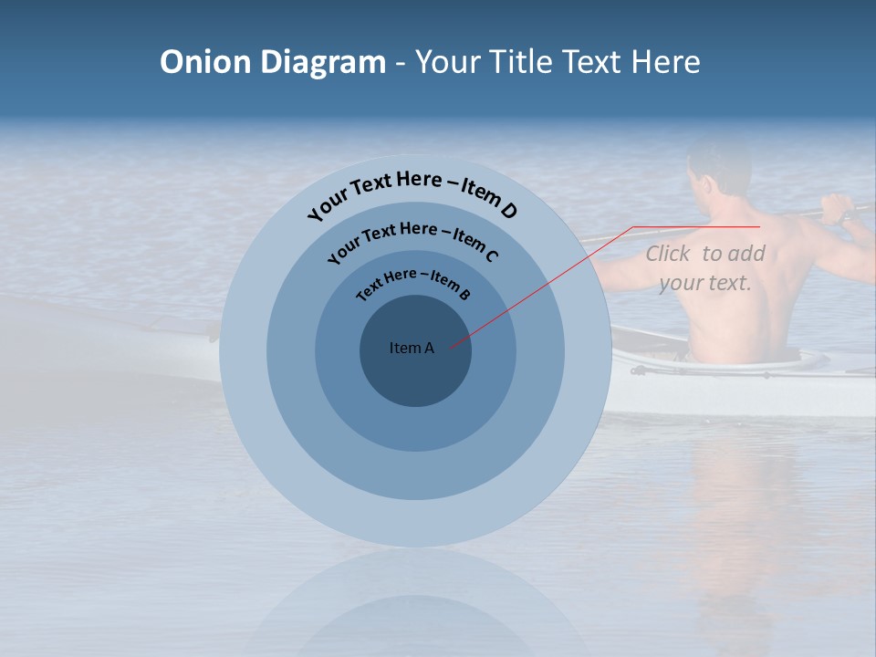 An Athletic Young Male Kayaker With Bare Upper Body Is Paddling Off Into Calm Blue Waters Of Mission Bay, San Diego, California. PowerPoint Template