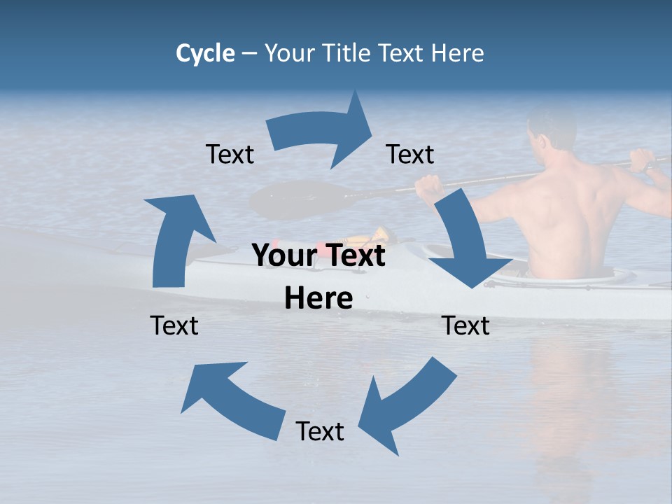 An Athletic Young Male Kayaker With Bare Upper Body Is Paddling Off Into Calm Blue Waters Of Mission Bay, San Diego, California. PowerPoint Template