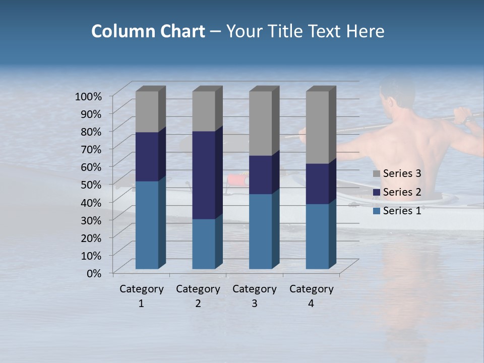 An Athletic Young Male Kayaker With Bare Upper Body Is Paddling Off Into Calm Blue Waters Of Mission Bay, San Diego, California. PowerPoint Template