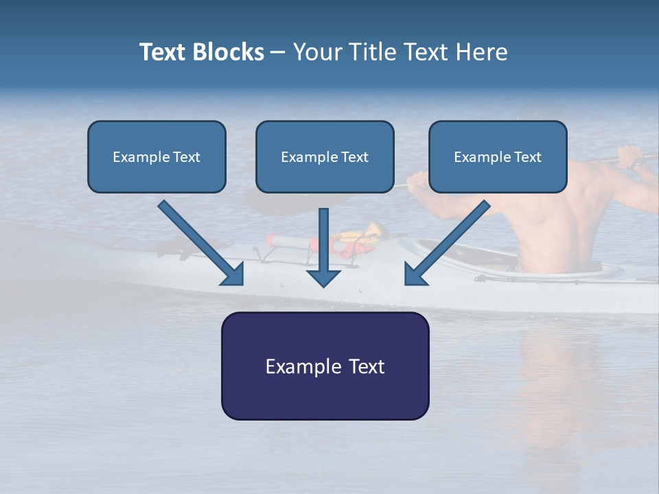An Athletic Young Male Kayaker With Bare Upper Body Is Paddling Off Into Calm Blue Waters Of Mission Bay, San Diego, California. PowerPoint Template