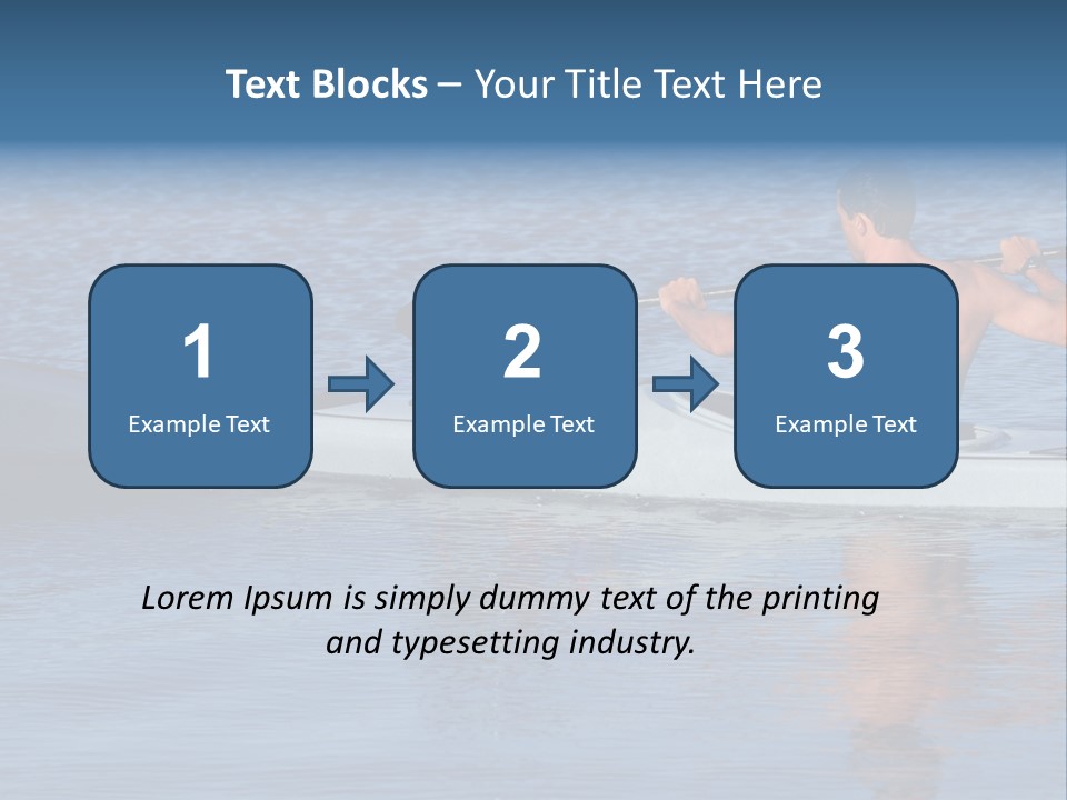 An Athletic Young Male Kayaker With Bare Upper Body Is Paddling Off Into Calm Blue Waters Of Mission Bay, San Diego, California. PowerPoint Template