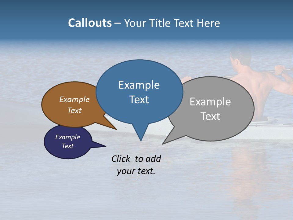 An Athletic Young Male Kayaker With Bare Upper Body Is Paddling Off Into Calm Blue Waters Of Mission Bay, San Diego, California. PowerPoint Template