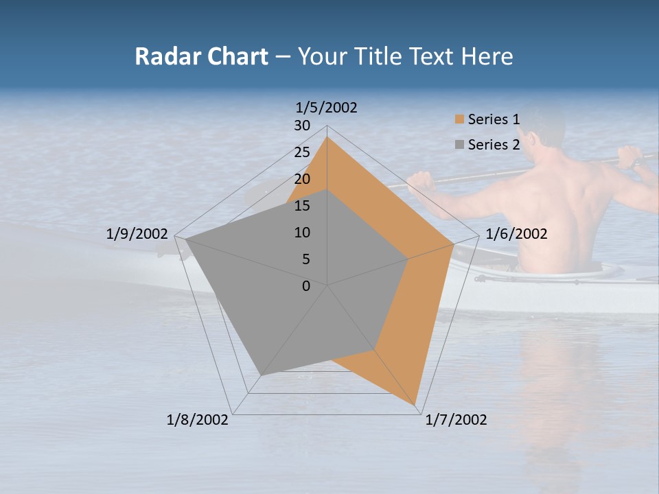 An Athletic Young Male Kayaker With Bare Upper Body Is Paddling Off Into Calm Blue Waters Of Mission Bay, San Diego, California. PowerPoint Template