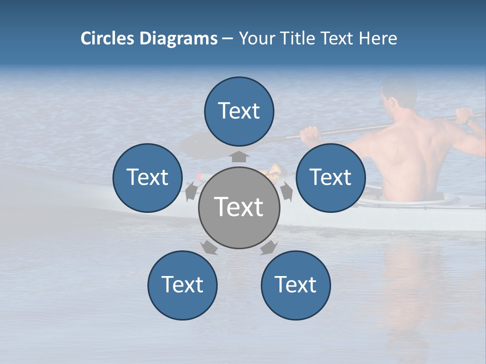 An Athletic Young Male Kayaker With Bare Upper Body Is Paddling Off Into Calm Blue Waters Of Mission Bay, San Diego, California. PowerPoint Template