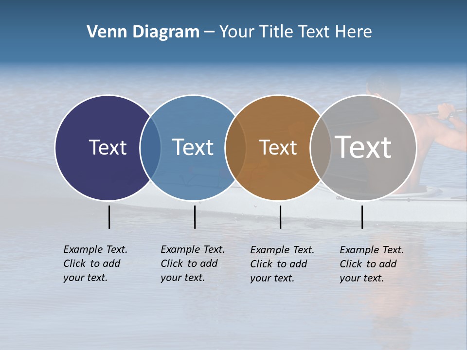 An Athletic Young Male Kayaker With Bare Upper Body Is Paddling Off Into Calm Blue Waters Of Mission Bay, San Diego, California. PowerPoint Template