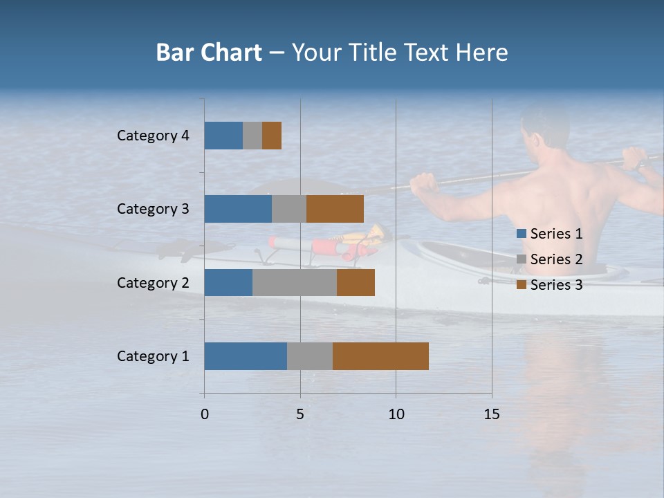An Athletic Young Male Kayaker With Bare Upper Body Is Paddling Off Into Calm Blue Waters Of Mission Bay, San Diego, California. PowerPoint Template