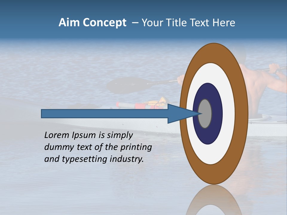 An Athletic Young Male Kayaker With Bare Upper Body Is Paddling Off Into Calm Blue Waters Of Mission Bay, San Diego, California. PowerPoint Template