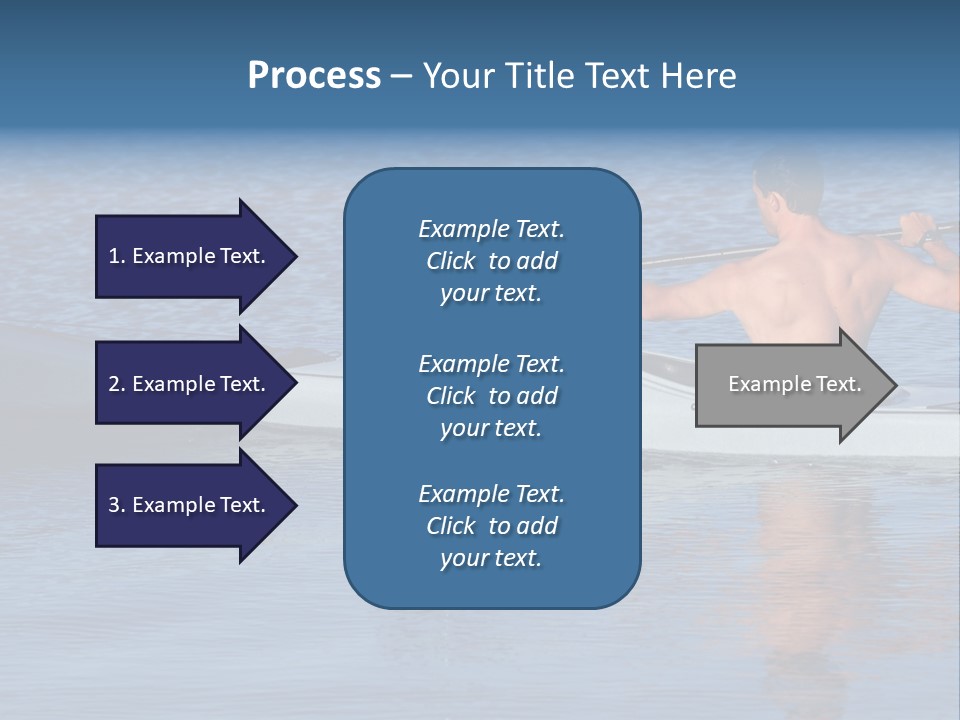 An Athletic Young Male Kayaker With Bare Upper Body Is Paddling Off Into Calm Blue Waters Of Mission Bay, San Diego, California. PowerPoint Template