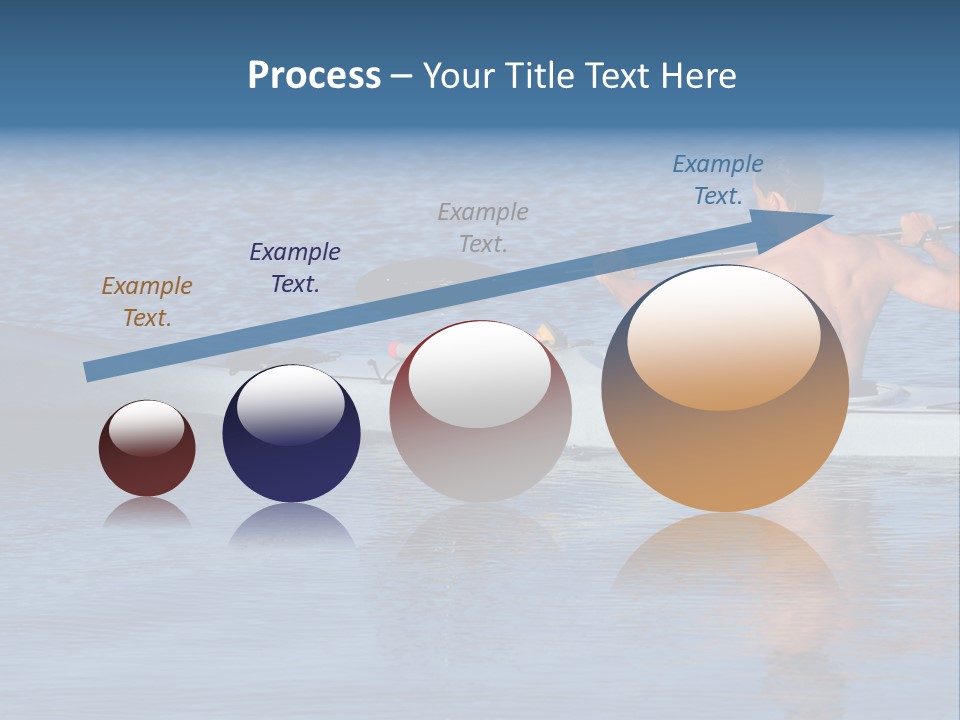 An Athletic Young Male Kayaker With Bare Upper Body Is Paddling Off Into Calm Blue Waters Of Mission Bay, San Diego, California. PowerPoint Template