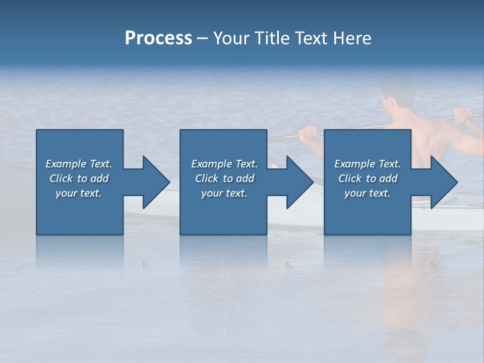 An Athletic Young Male Kayaker With Bare Upper Body Is Paddling Off Into Calm Blue Waters Of Mission Bay, San Diego, California. PowerPoint Template