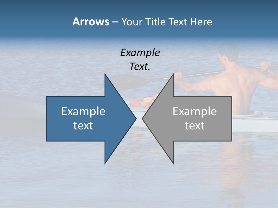 An Athletic Young Male Kayaker With Bare Upper Body Is Paddling Off Into Calm Blue Waters Of Mission Bay, San Diego, California. PowerPoint Template