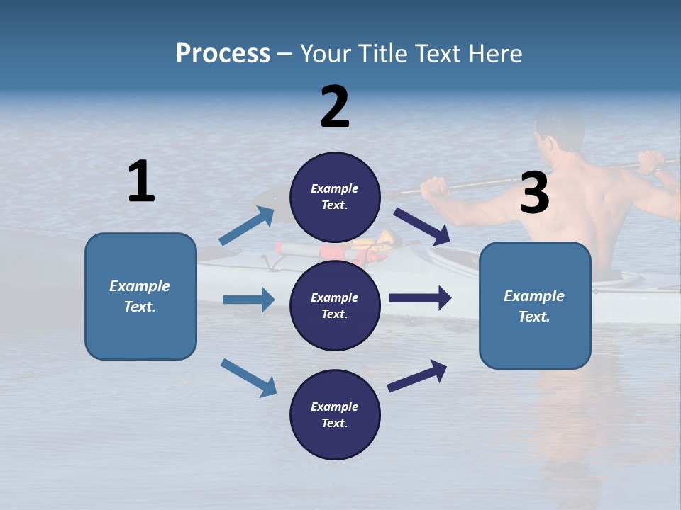 An Athletic Young Male Kayaker With Bare Upper Body Is Paddling Off Into Calm Blue Waters Of Mission Bay, San Diego, California. PowerPoint Template