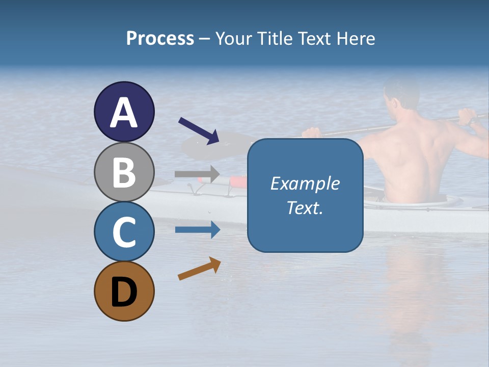 An Athletic Young Male Kayaker With Bare Upper Body Is Paddling Off Into Calm Blue Waters Of Mission Bay, San Diego, California. PowerPoint Template