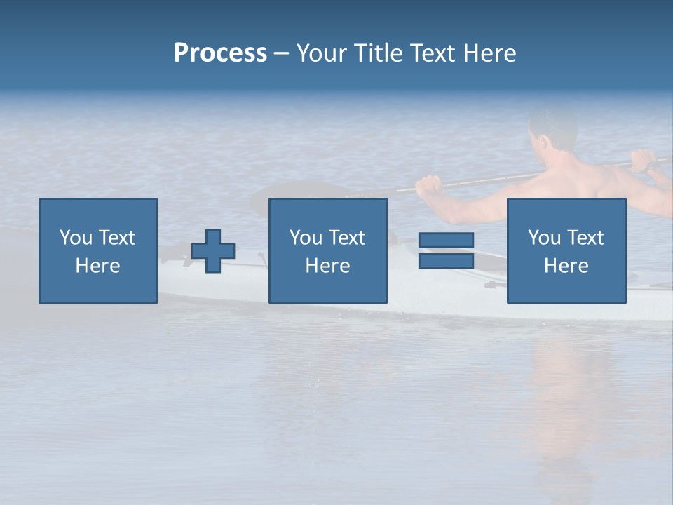 An Athletic Young Male Kayaker With Bare Upper Body Is Paddling Off Into Calm Blue Waters Of Mission Bay, San Diego, California. PowerPoint Template