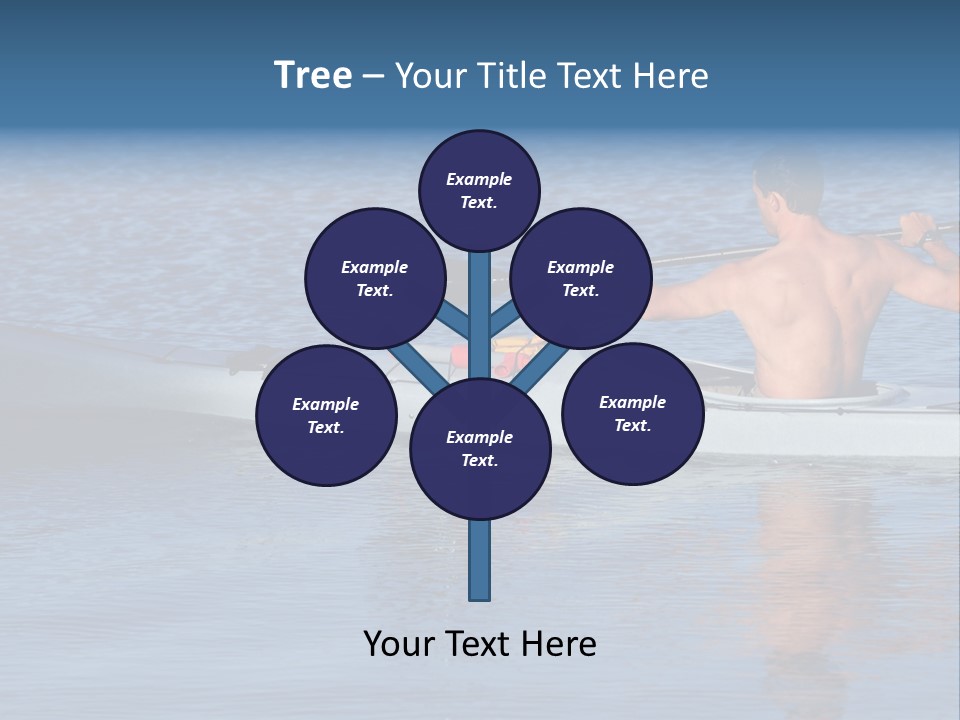 An Athletic Young Male Kayaker With Bare Upper Body Is Paddling Off Into Calm Blue Waters Of Mission Bay, San Diego, California. PowerPoint Template