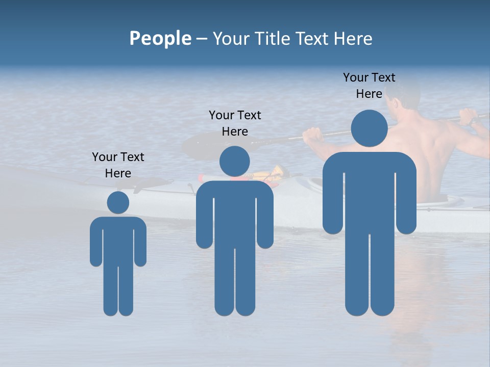 An Athletic Young Male Kayaker With Bare Upper Body Is Paddling Off Into Calm Blue Waters Of Mission Bay, San Diego, California. PowerPoint Template