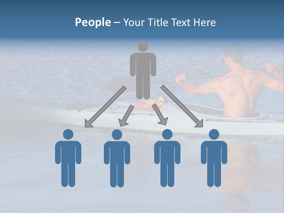 An Athletic Young Male Kayaker With Bare Upper Body Is Paddling Off Into Calm Blue Waters Of Mission Bay, San Diego, California. PowerPoint Template