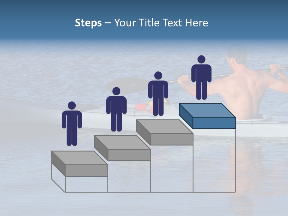 An Athletic Young Male Kayaker With Bare Upper Body Is Paddling Off Into Calm Blue Waters Of Mission Bay, San Diego, California. PowerPoint Template