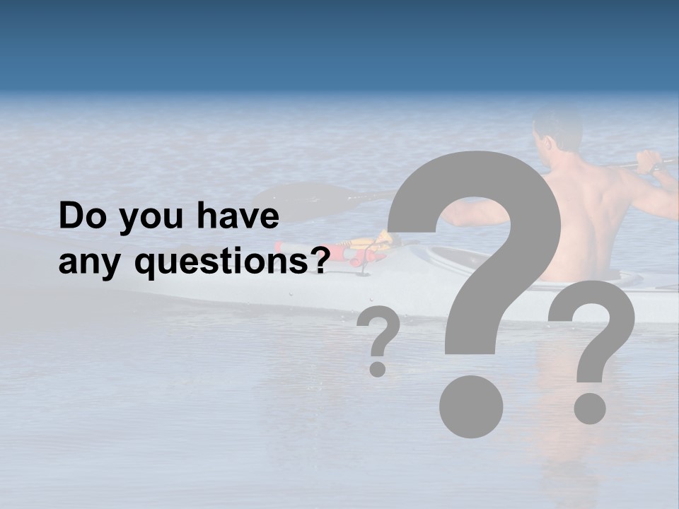 An Athletic Young Male Kayaker With Bare Upper Body Is Paddling Off Into Calm Blue Waters Of Mission Bay, San Diego, California. PowerPoint Template