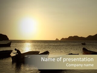 Caribbean Sea. Taganga Bay. Colombia. *** Local Caption *** Caribbean Sea. Taganga Bay. Colombia. PowerPoint Template