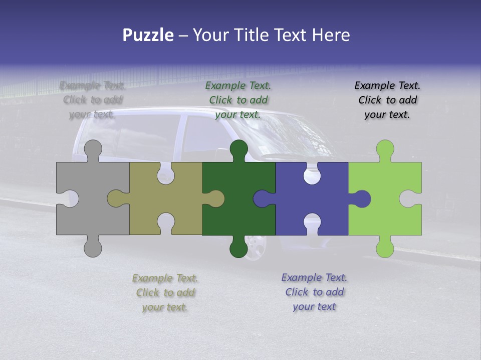 Lilac Up Market Minivan PowerPoint Template
