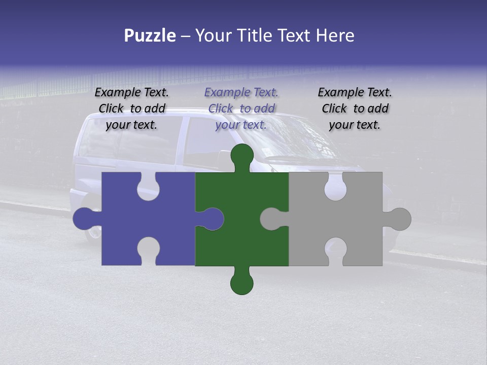 Lilac Up Market Minivan PowerPoint Template