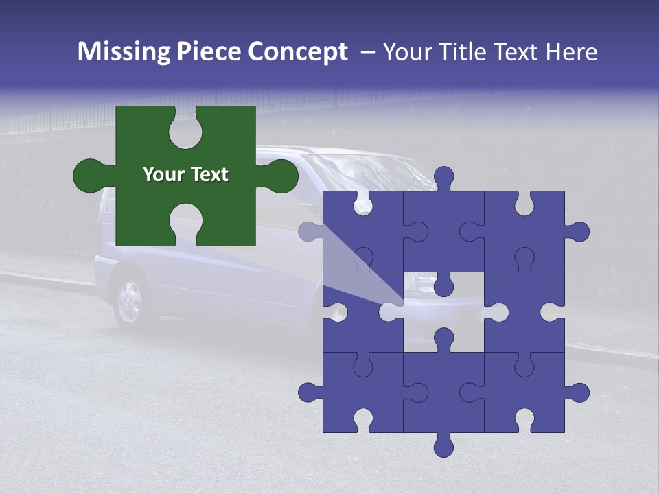 Lilac Up Market Minivan PowerPoint Template