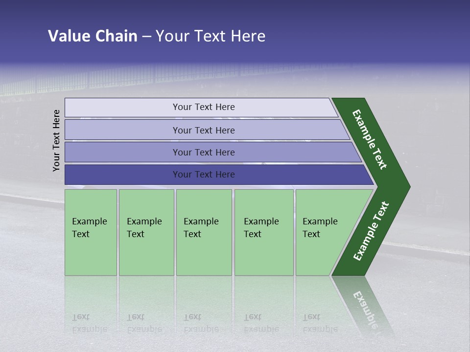 Lilac Up Market Minivan PowerPoint Template