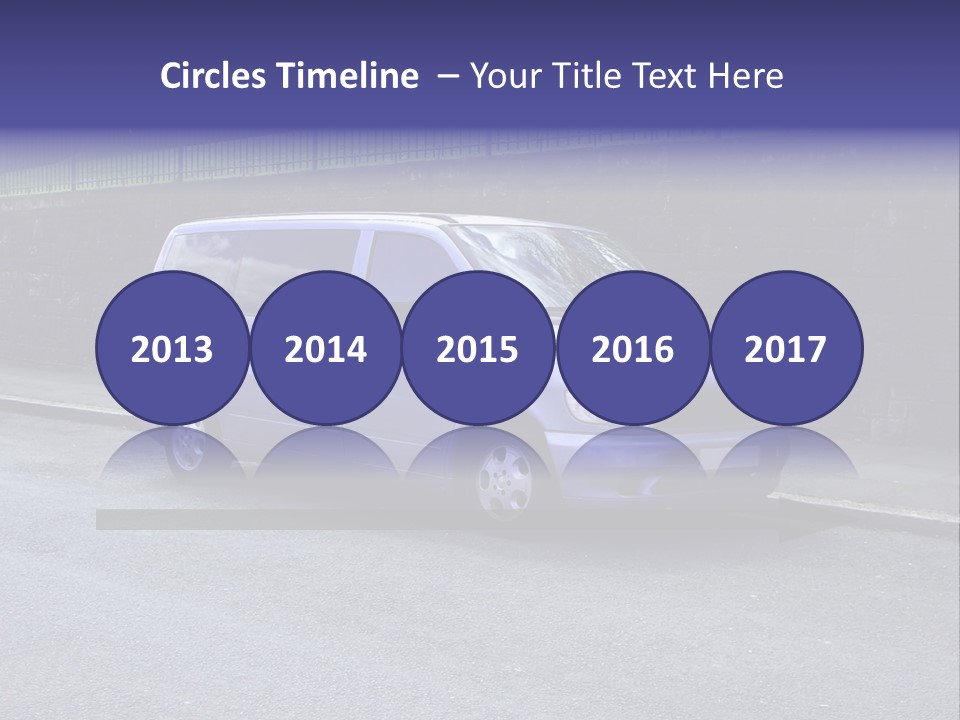 Lilac Up Market Minivan PowerPoint Template