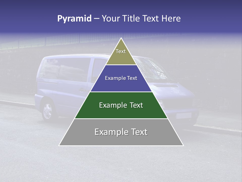 Lilac Up Market Minivan PowerPoint Template