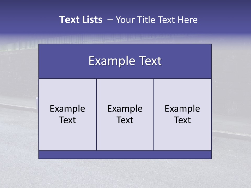 Lilac Up Market Minivan PowerPoint Template