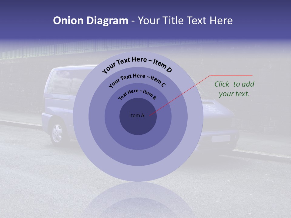 Lilac Up Market Minivan PowerPoint Template
