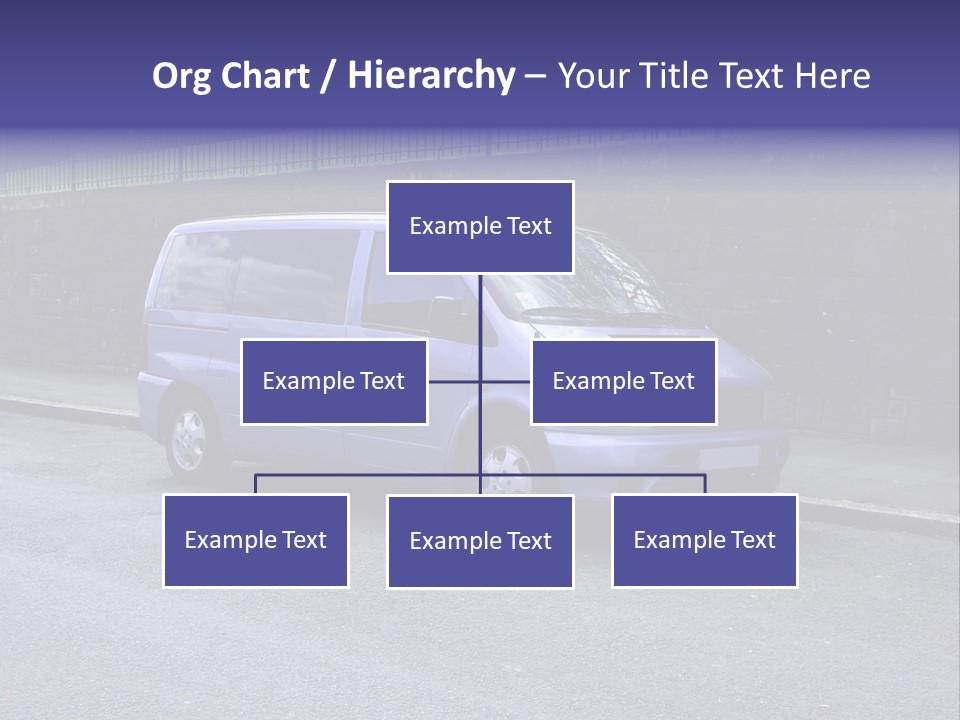 Lilac Up Market Minivan PowerPoint Template