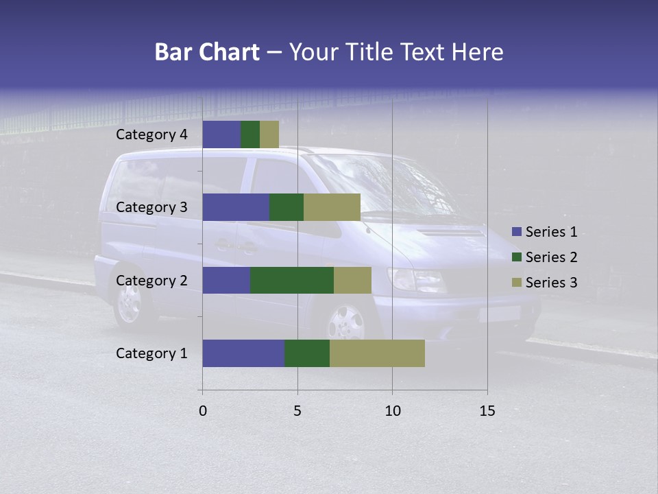 Lilac Up Market Minivan PowerPoint Template