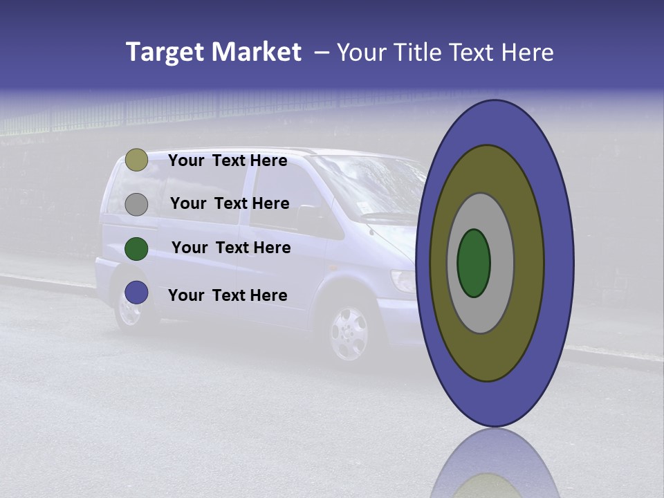 Lilac Up Market Minivan PowerPoint Template