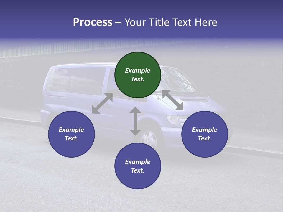 Lilac Up Market Minivan PowerPoint Template